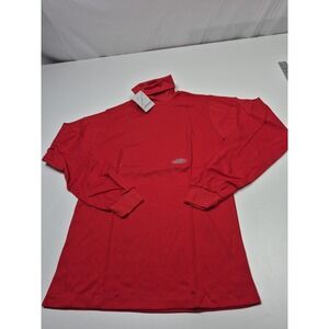 VTG J.J. Cochran Shirt Mens Small Red Turtleneck Long Sleeve Cotton Made USA